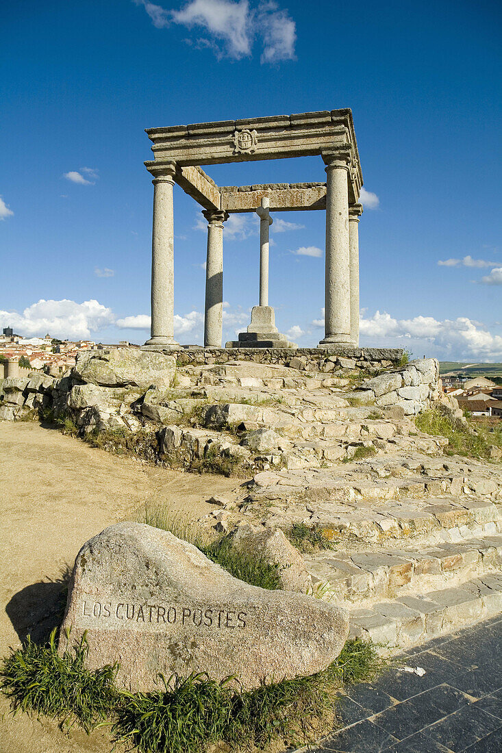 Los cuatro postes (The four poles),  Avila (city added to the Unescos World Heritage List in 1985). Castilla-Leon,  Spain