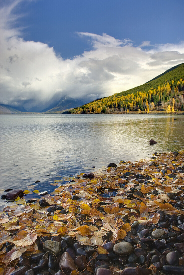 Clearing autumn storm over Lake McDonald,  Glacier National Park Montana