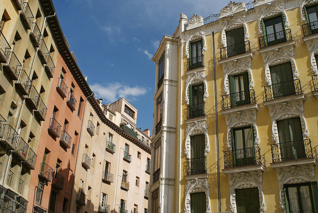 Buildings in the old town,  Madrid,  Spain
