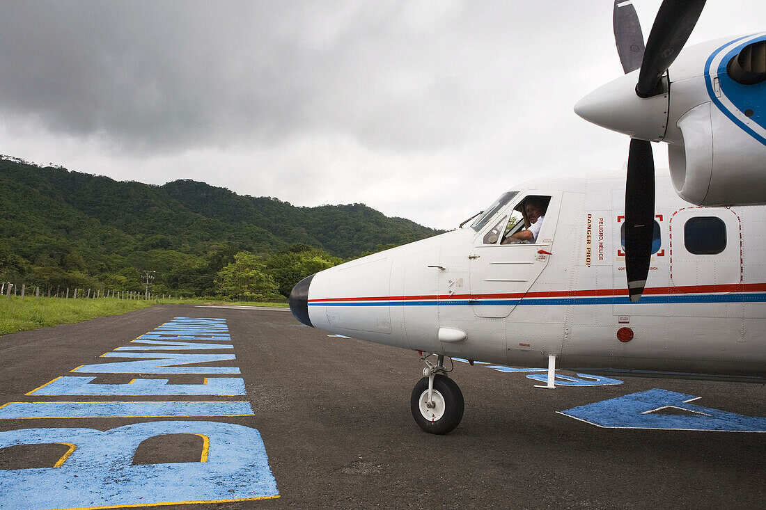 Costa Rica Nicoya Peninsula Tambor Beach Airport Plane