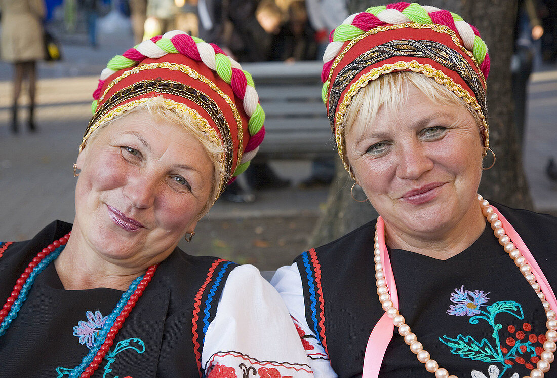 Ukraine Kiev Women with typical clothes