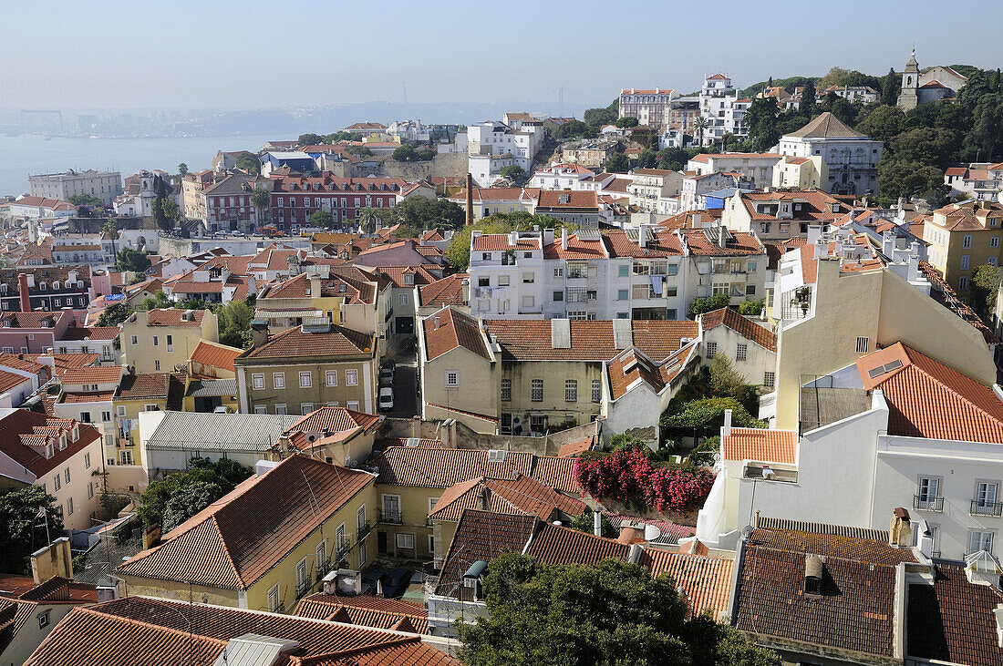 Portugal,  Lisbon  View on the city from the roof of the Sao Vicente de Fora Monastery