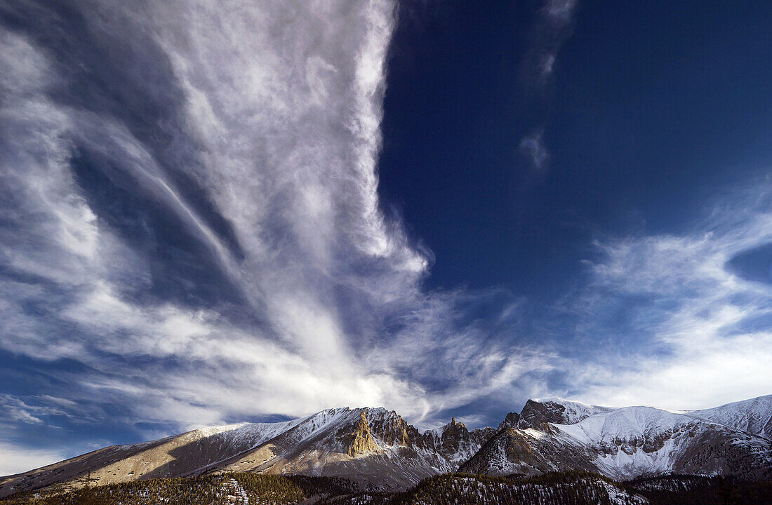 Mount Wheeler and Jeff Davis Peak in Great Basin National Park,  Neveda