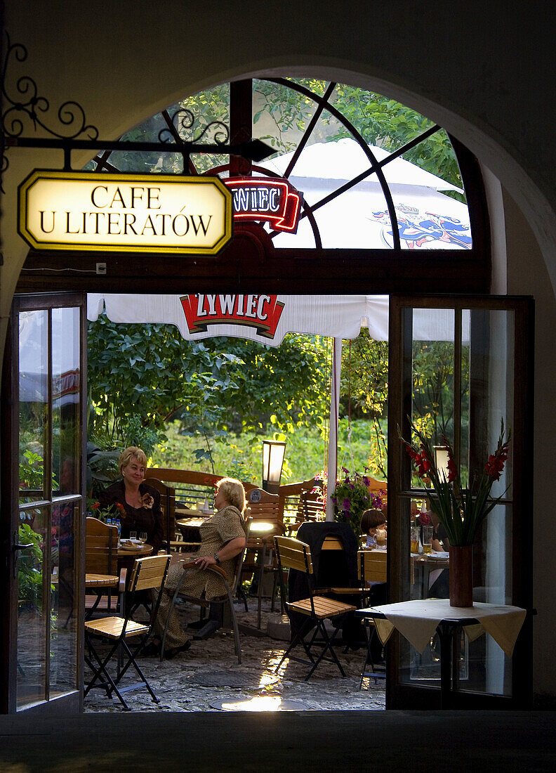 Poland,  Krakow,  Literatow cafe at Kanonicza street