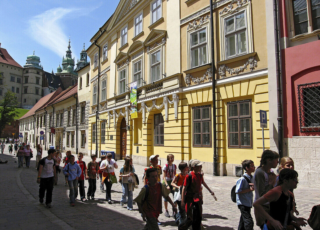 Poland Krakow,  Kanonicza street and Wawel Castle,  Cathedral