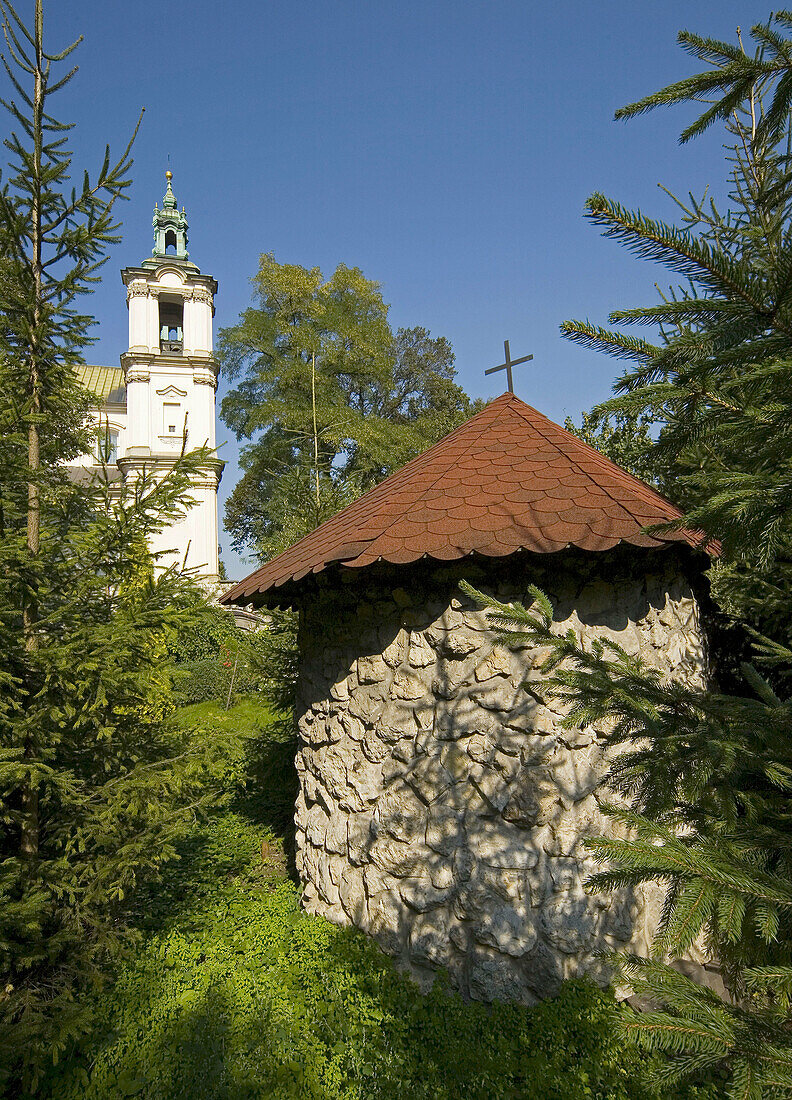 Poland Krakow On the Rock monastery garden