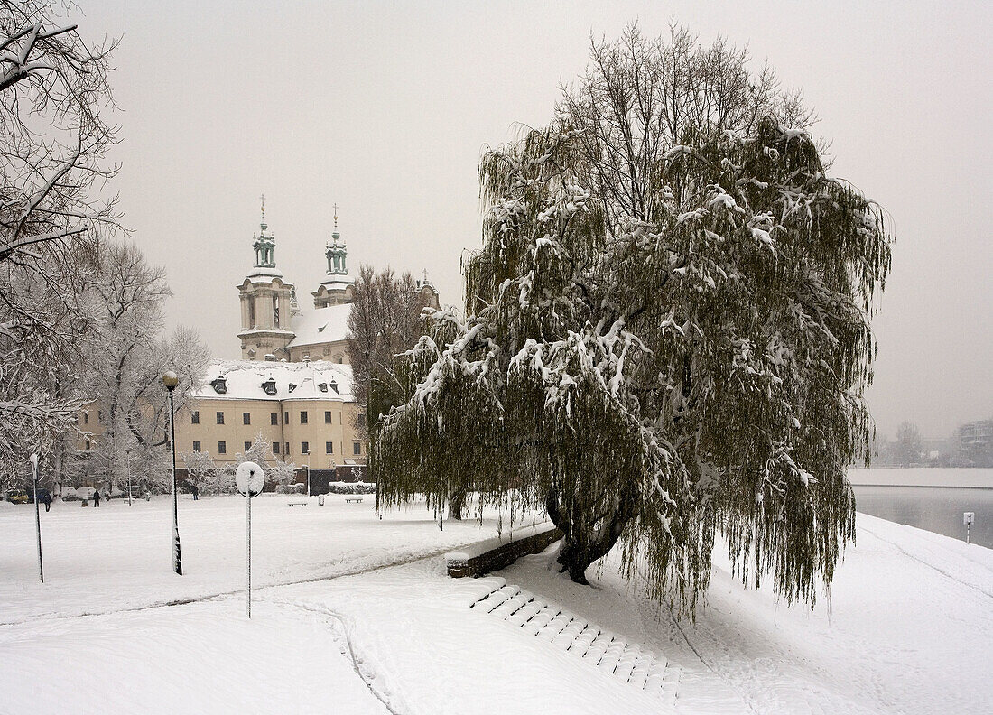 Poland Krakow On the Rock monastery winter