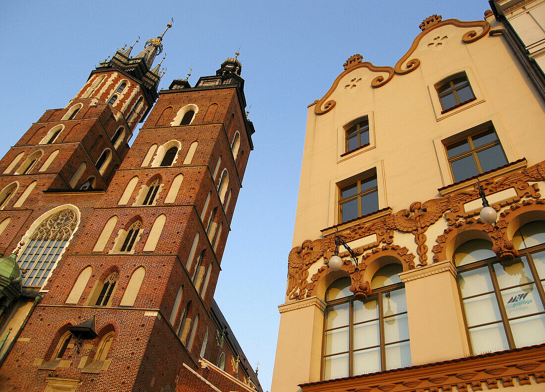 Poland Krakow,  Church of St Mary at Main Market Square
