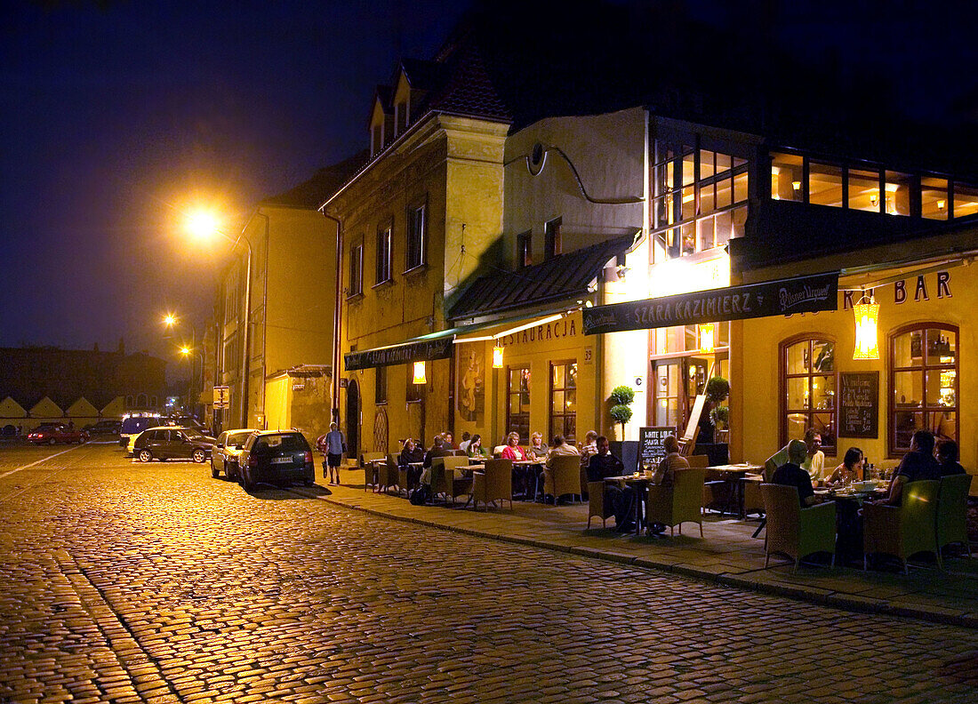 Poland Krakow,  Cafes at Kazimierz district