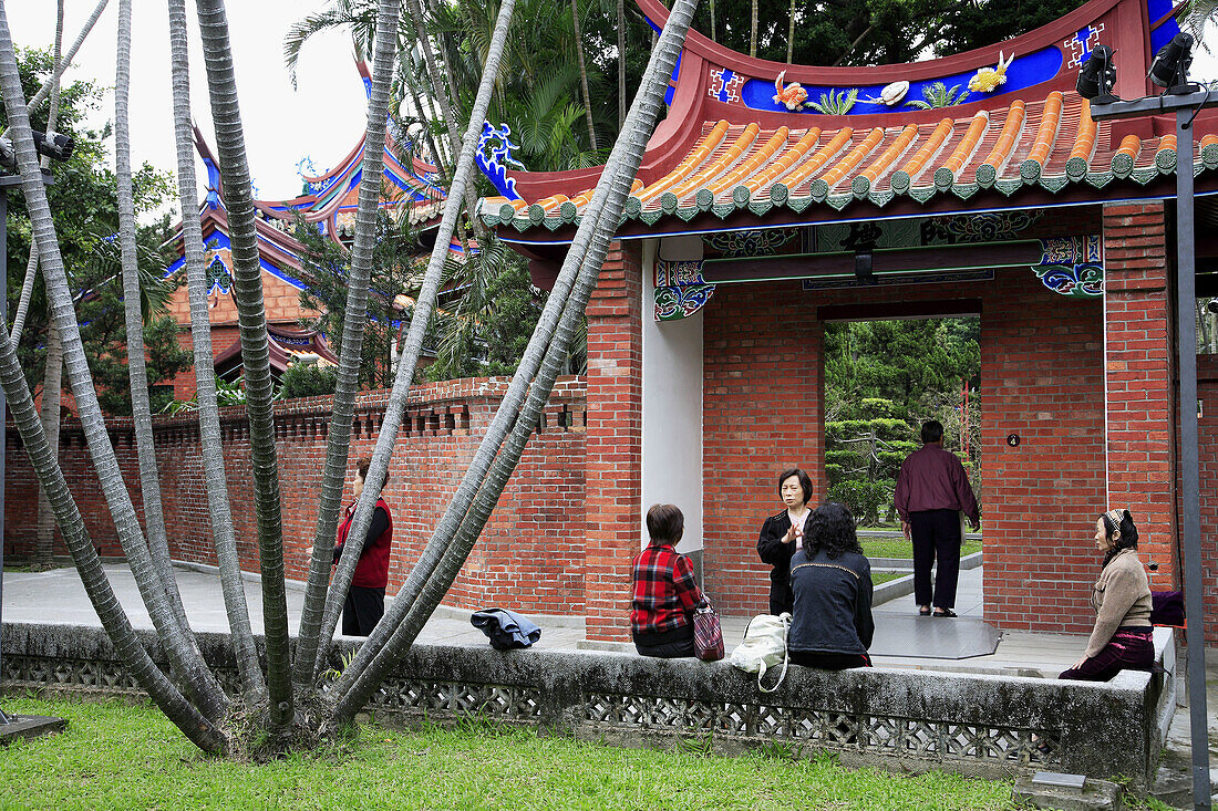Taiwan,  Taipei,  Confucius Temple,  garden,  people