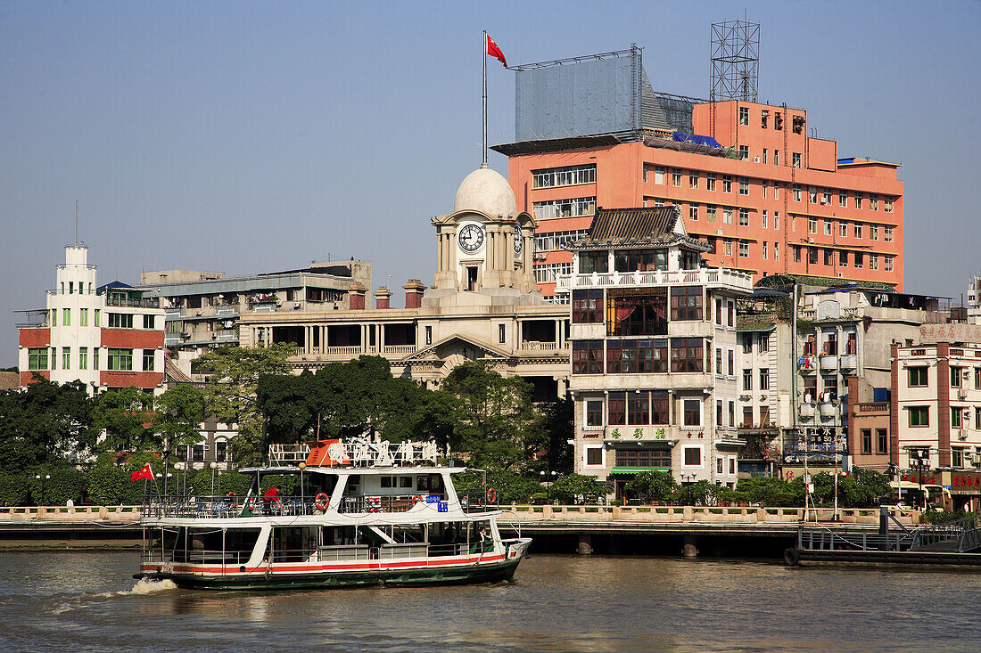 China,  Guangdong Province,  Guangzhou,  skyline,  Pearl River waterfront
