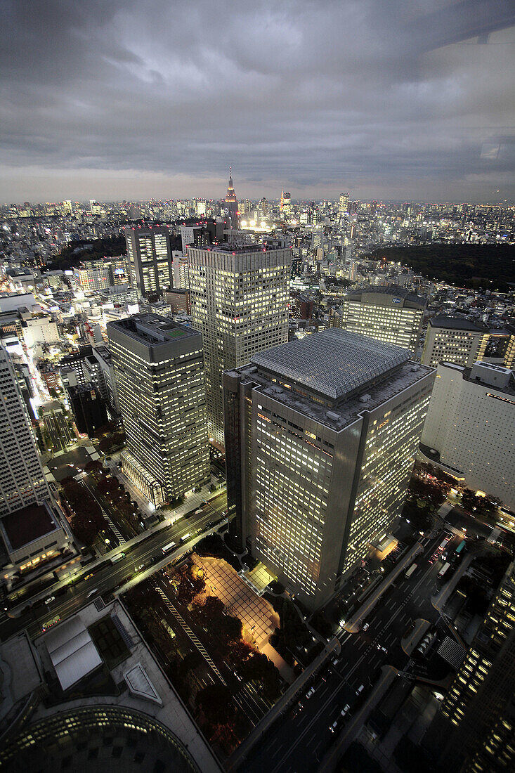 Japan,  Tokyo,  Shinjuku,  skyline at night