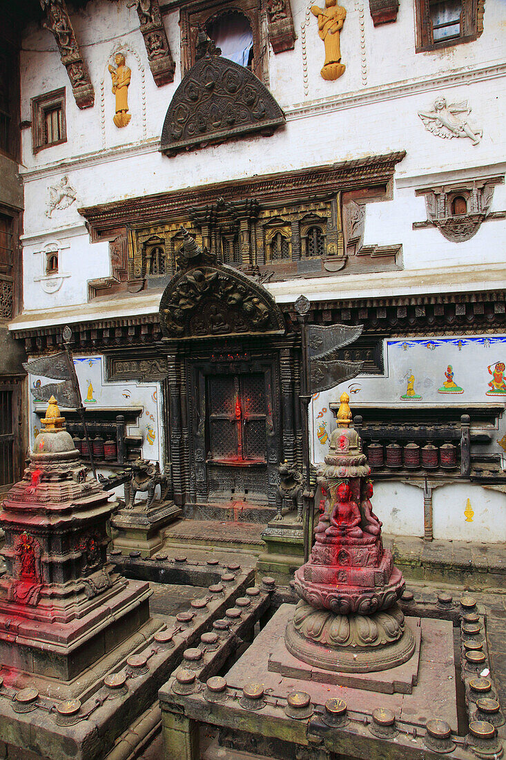 Nepal,  Kathmandu Valley,  Bhaktapur,  Inacho Bahal hindu shrine