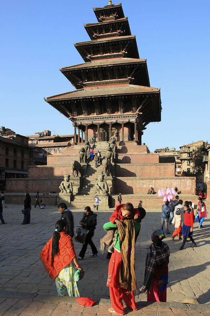 Nepal,  Kathmandu Valley,  Bhaktapur,  Nyatapola Temple