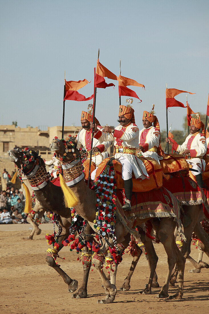 India,  Rajasthan,  Jaisalmer,  Desert Festival,  camel tattoo show