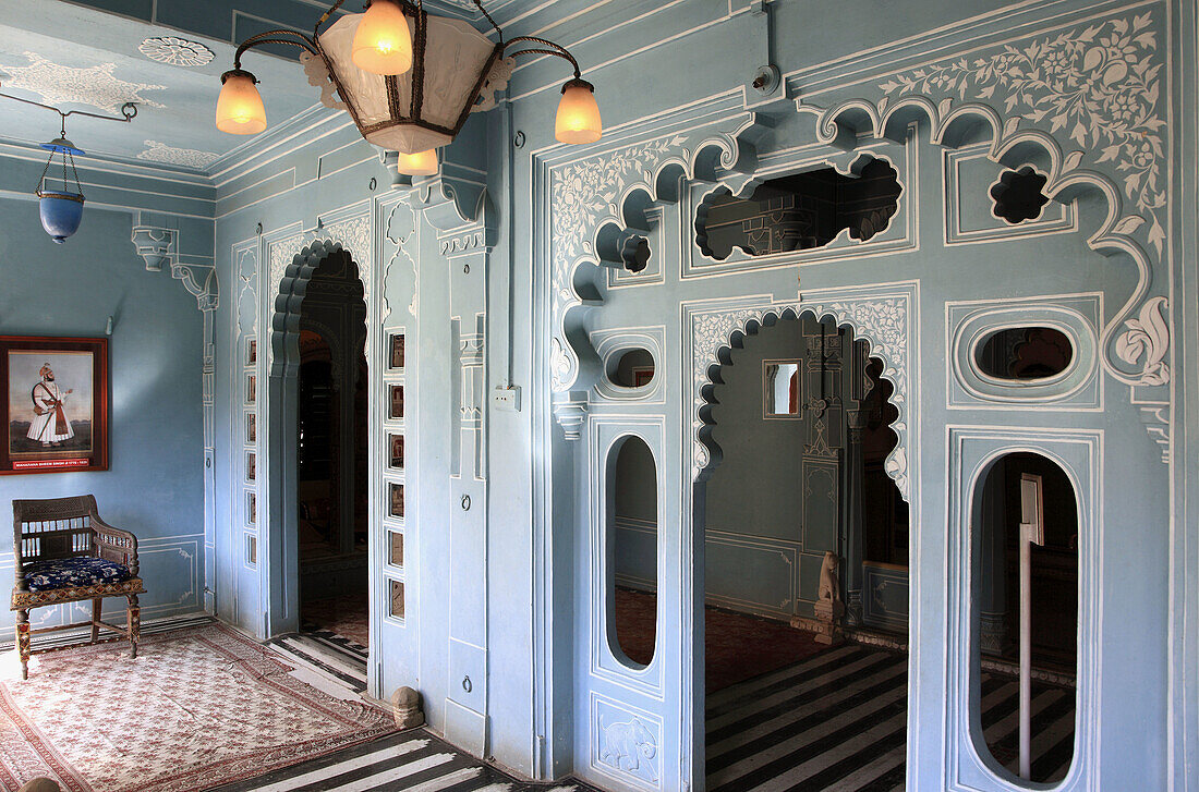 India,  Rajasthan,  Udaipur,  City Palace,  interior