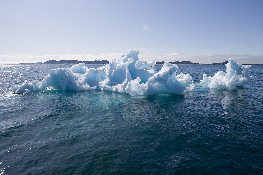 Iceberg sculpture in the sunlight, Nuuk, Kitaa, Greenland