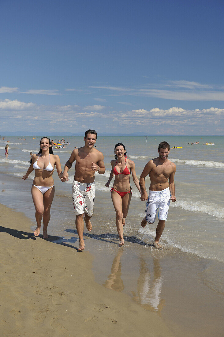 Beach, Blue, Boys, Couple, Friends, Happy, Italy, Life, Lighthouse, Mediterranean, On, Party, Running, Sea, Sky, Summer, Swimming, The, Walking, Warm, Water, XJ9-812366, agefotostock 