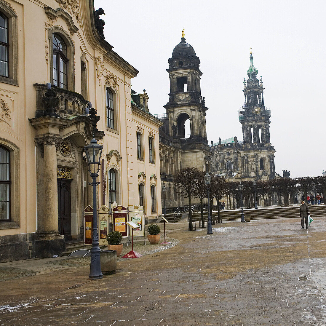 Dresden cathedral on background,  Dresden, Germany