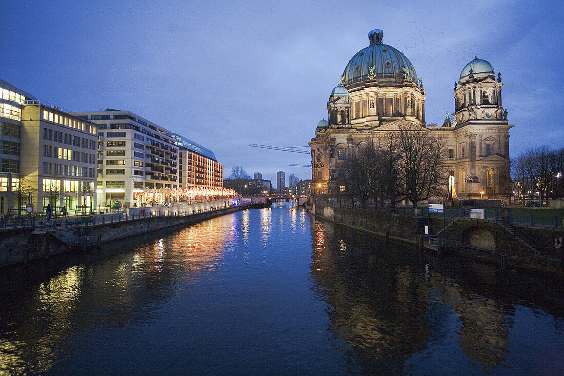 Csthedral and Spree river,  Mitte Berlin Germany
