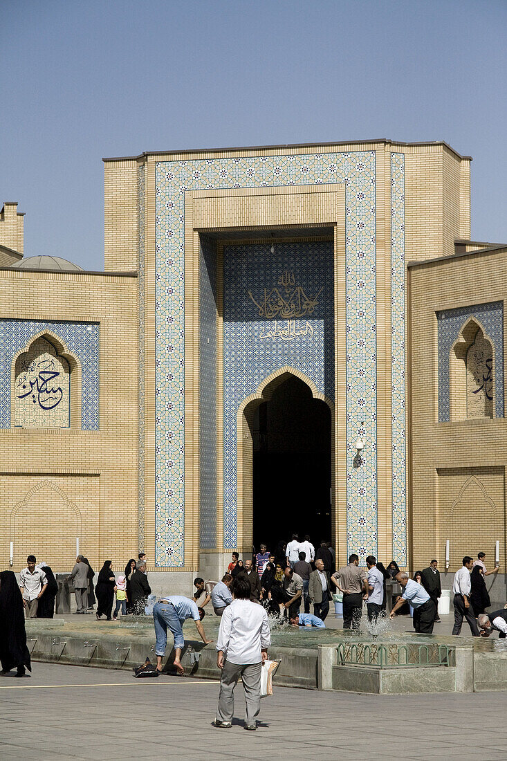 Iran,  Qom,  Masdjed-e Azam Mosque,  Main entrance,  inside view