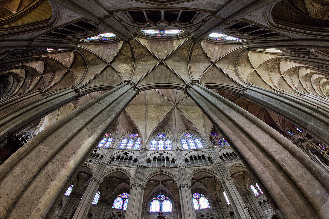 interior of Cathedral Saint-Étienne,  Bourges,  Centre,  France