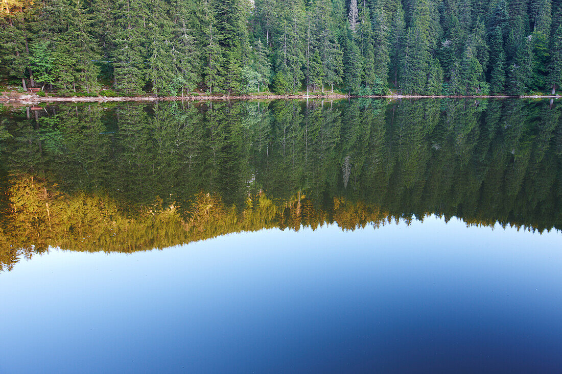 Lake Mummelsee, Seebach, Black Forest, Baden-Württemberg, Germany