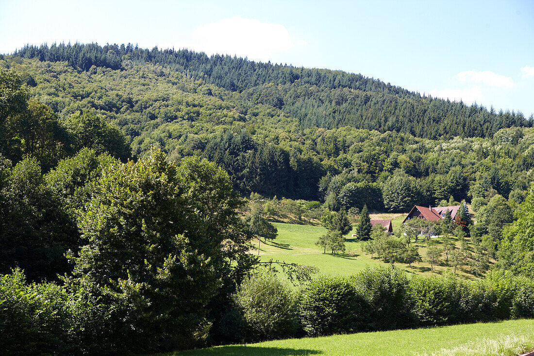 Two houses in the northern Black Forest, Baden-Wuerttemberg, Germany