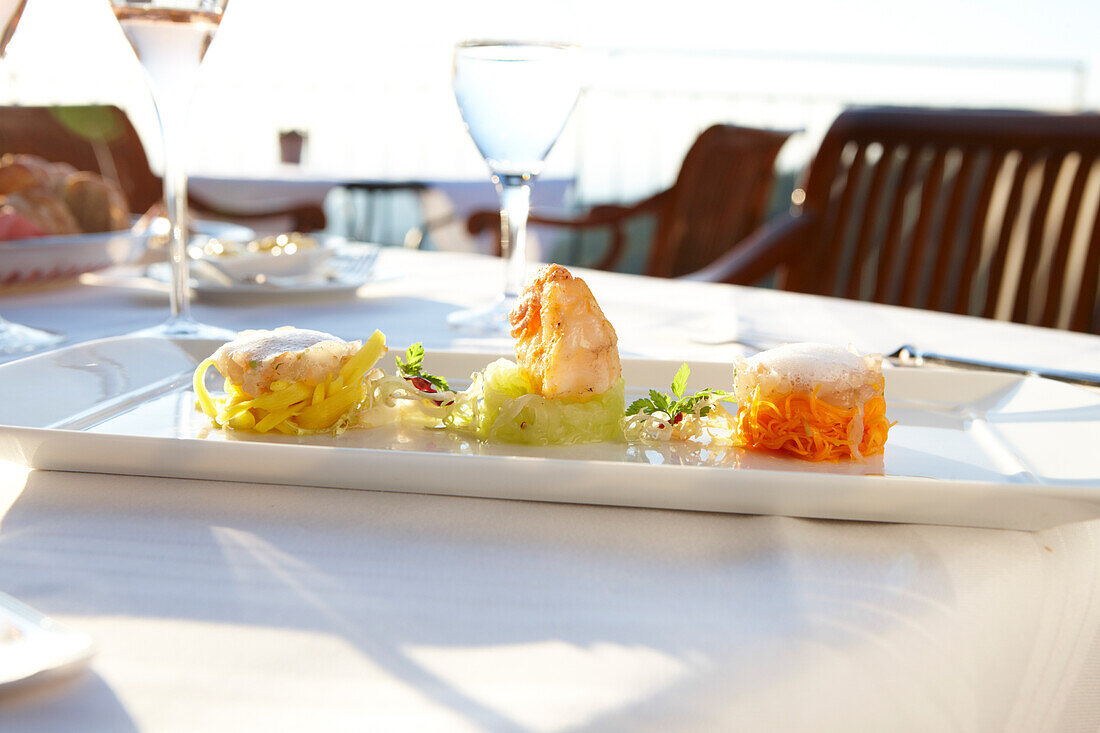 Fishdish, Hotel Buehlerhoehe, Buehl, Black Forest, Baden-Wuerttemberg, Germany