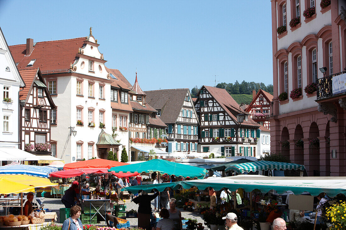 Market, Gengenbach, Black Forest, Baden-Wuerttemberg, Germany