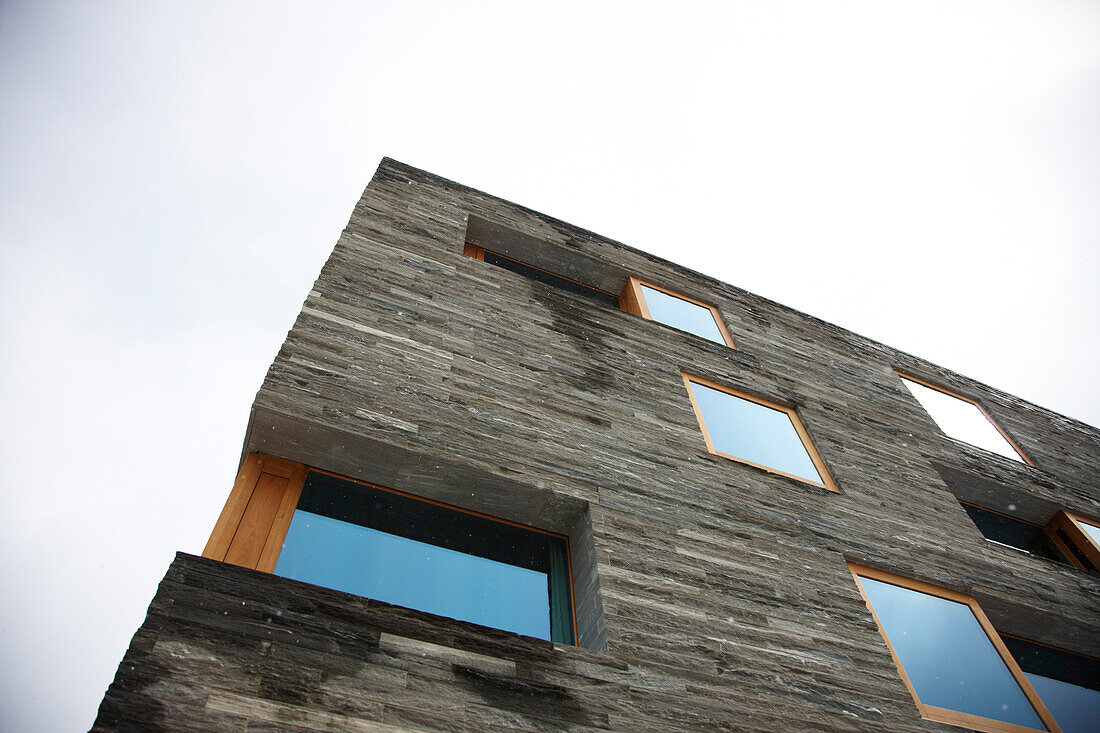 Facade, Rocksresort, Laax, Canton of Grisons, Switzerland