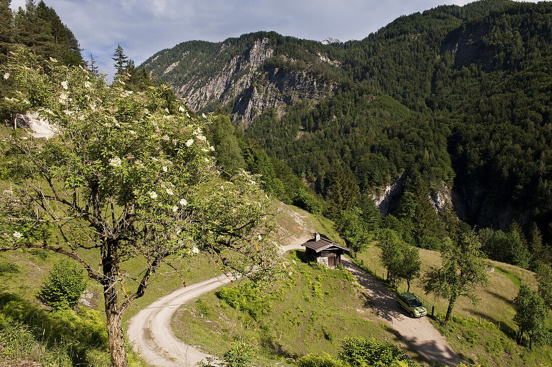 Blick über das vordere Kaisertal, Ebbs, Tirol, Österreich