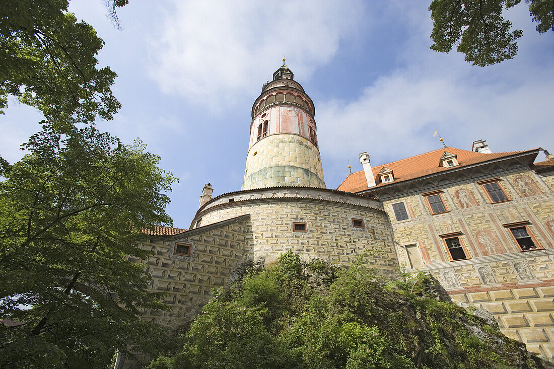 Schloss in Cesky Krumlov, Krummau an der Moldau, Südböhmen, Tschechien