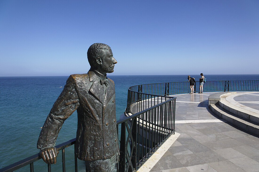 Statue of King Alfonso XII, Balcon de Europa, Nerja, Andalusia, Spain