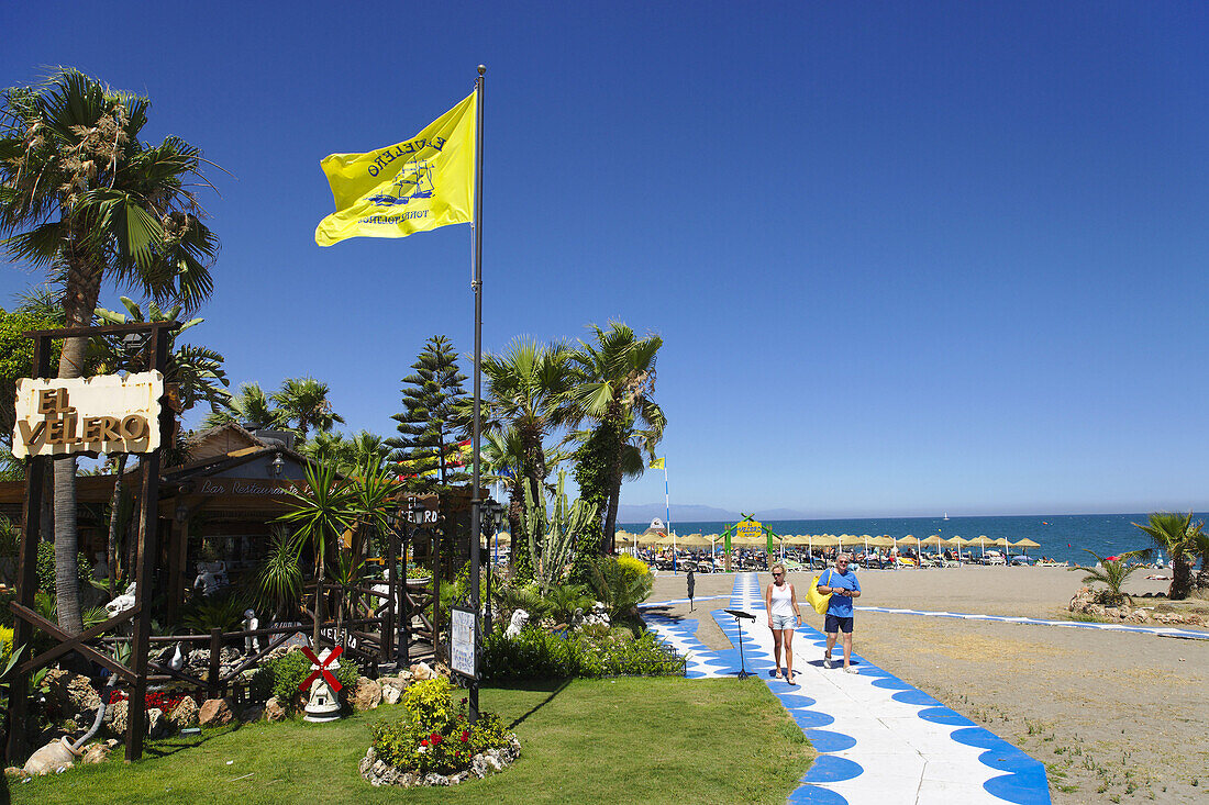 Strandbar, Torremolinos, Andalusien, Spanien