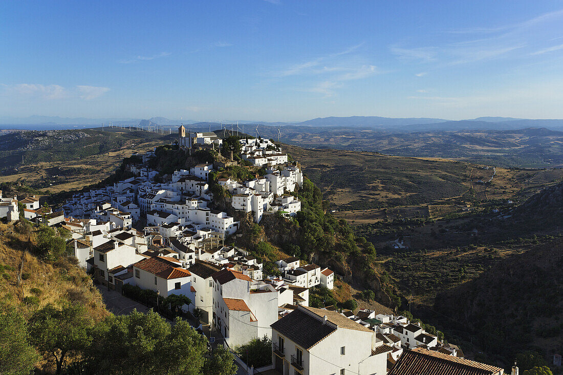 Aerial shot of Casares, Andalusia, Spain