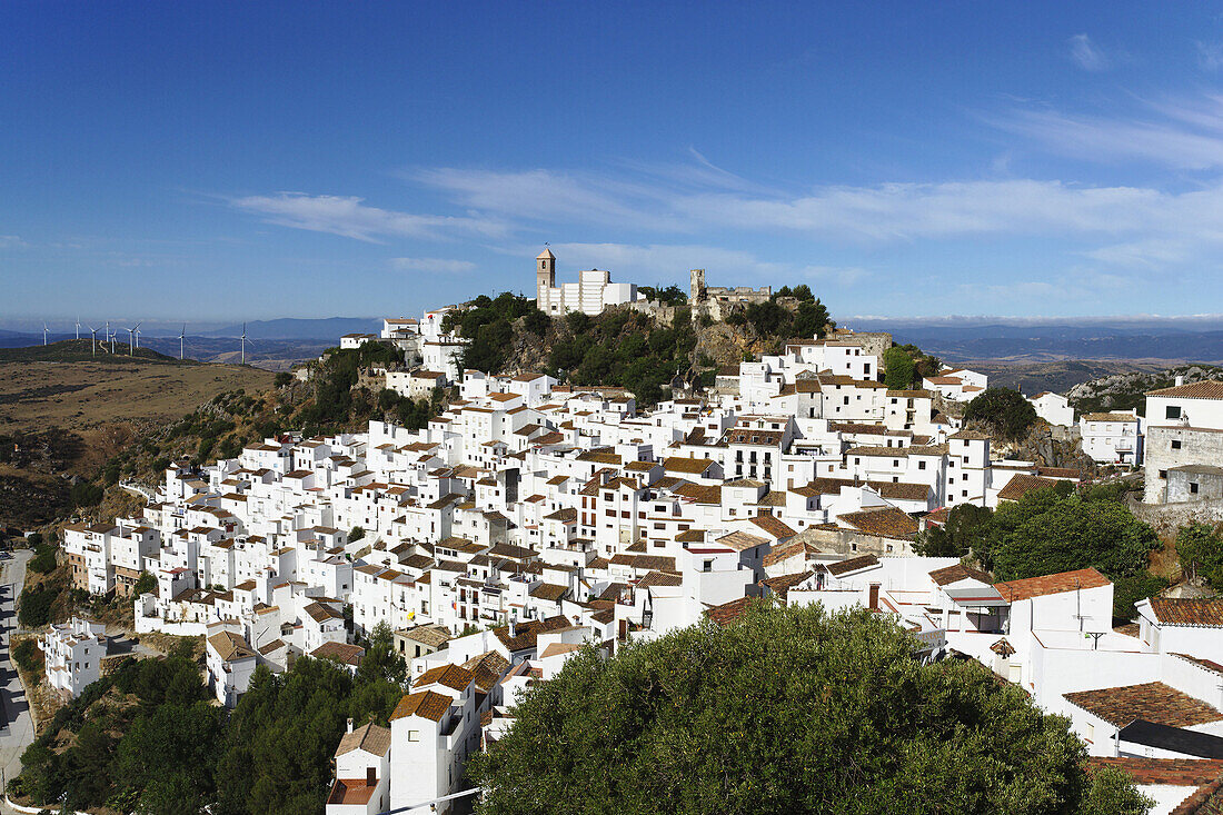 Aerial shot of Casares, Andalusia, Spain