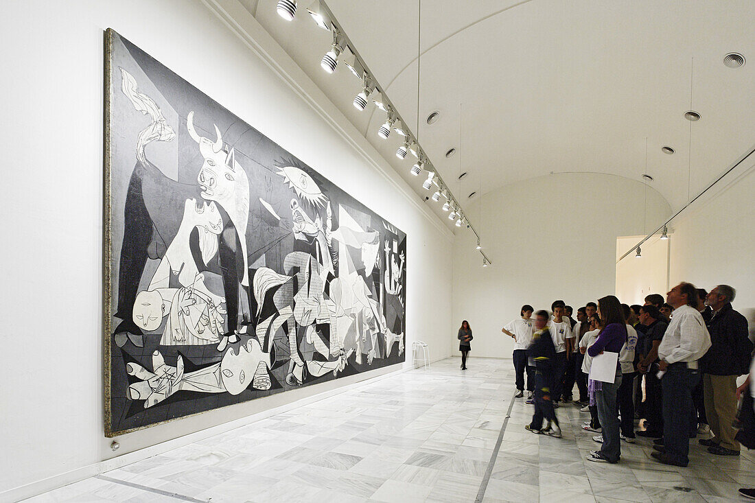 Pablo Picassos Guernica, Museo Nacional Centro de Arte Reina Sofia (Nationalmuseum Zentrum der Künste Königin Sofia), Madrid, Spanien