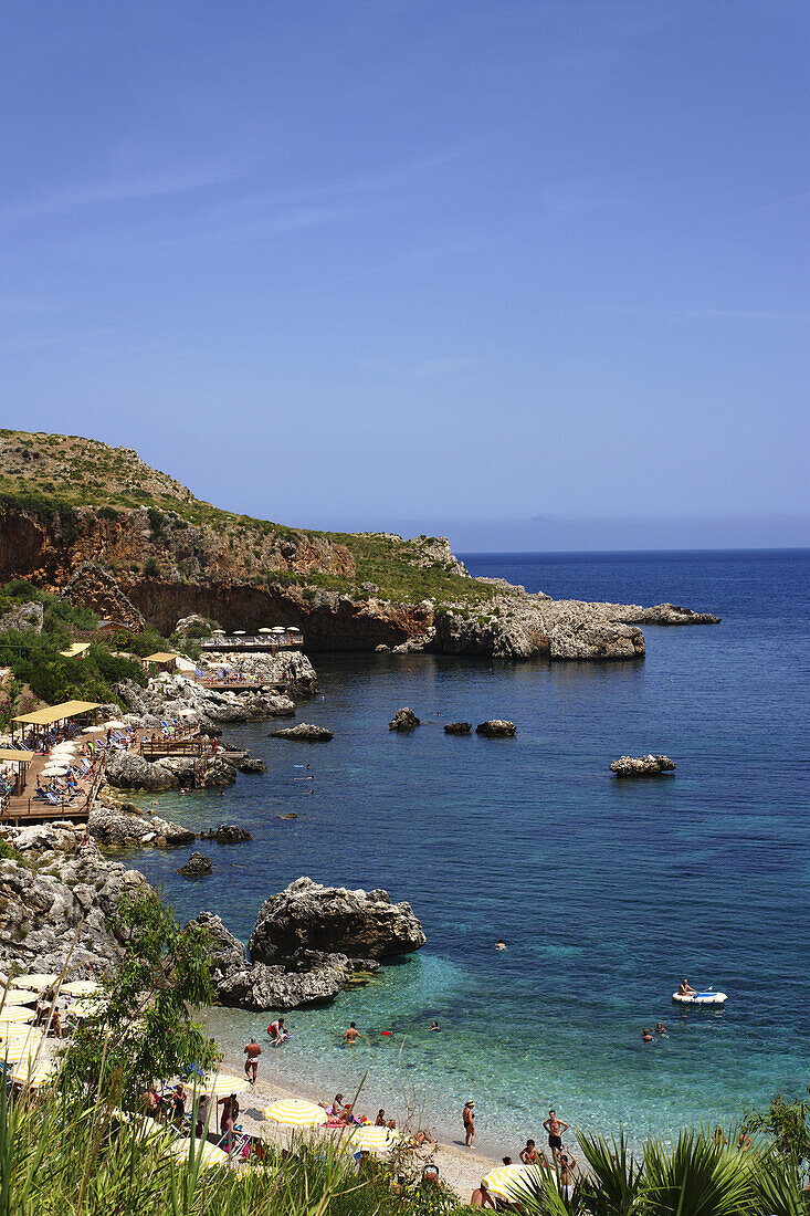 Badebucht, San Vito lo Capo, Sizilien, Italien