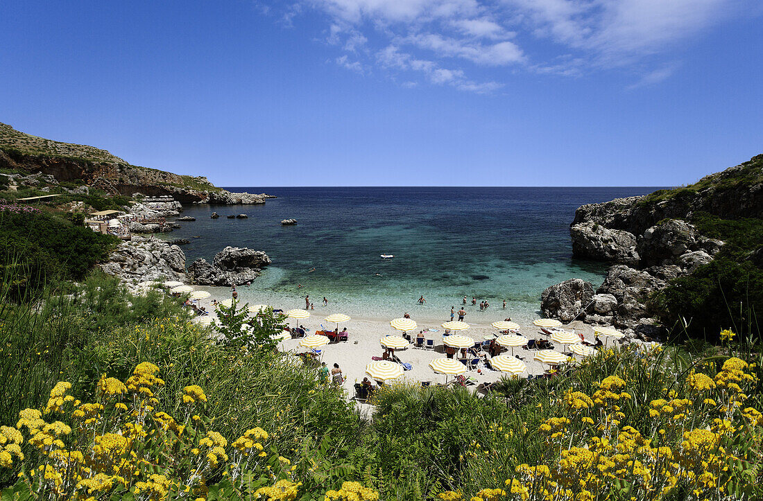 Badebucht, San Vito lo Capo, Sizilien, Italien