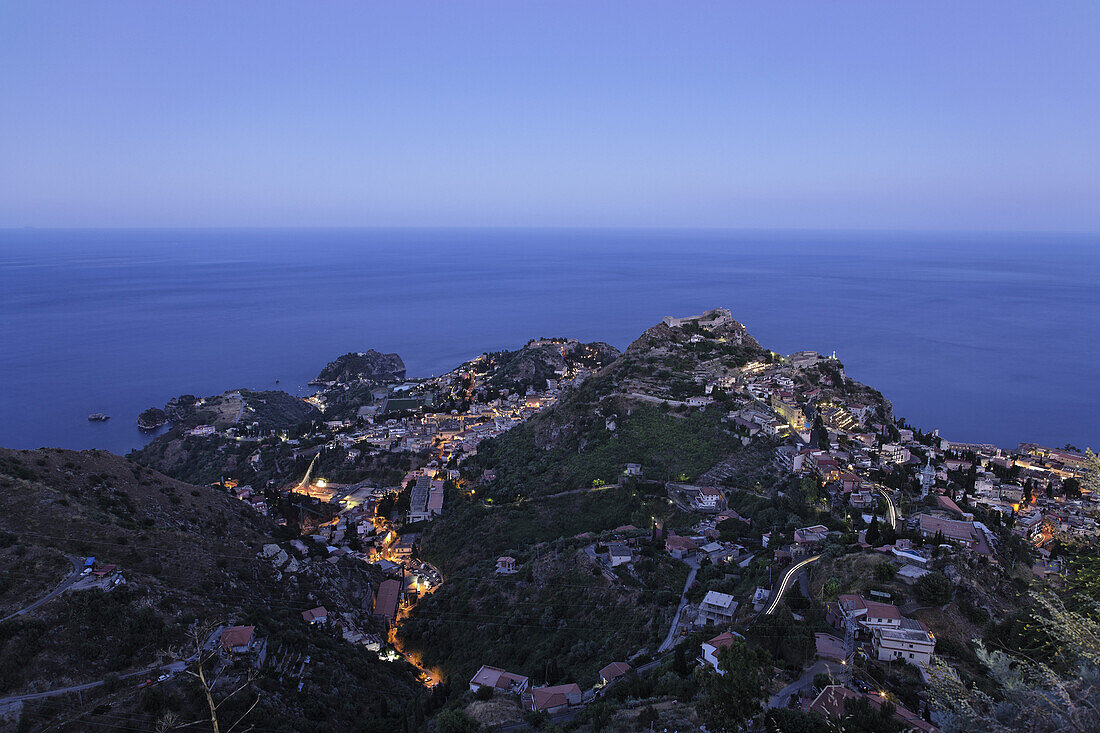 Castello Sarazeno, Monte Tauro, Taormina, Sizilien, Italien