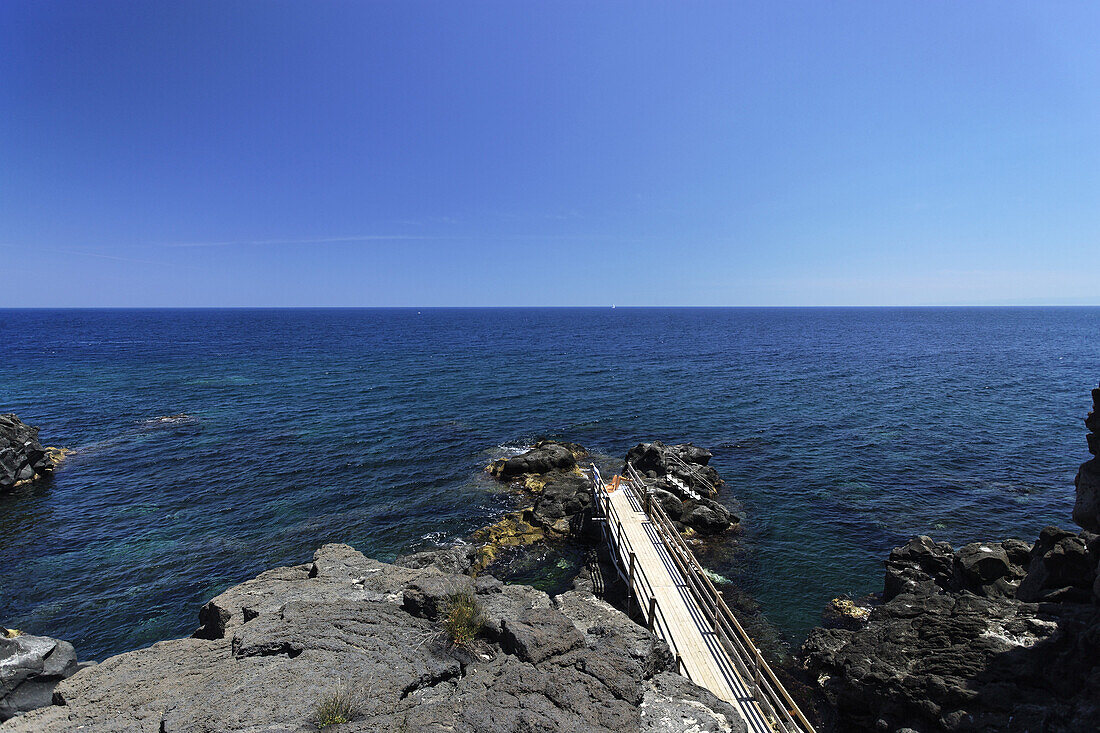 Badestellen, Grand Hotel Baia Verde, Catania, Sizilien, Italien