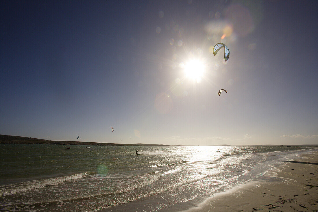 Kitesurfer, Langebaan, Westkap, Südafrika