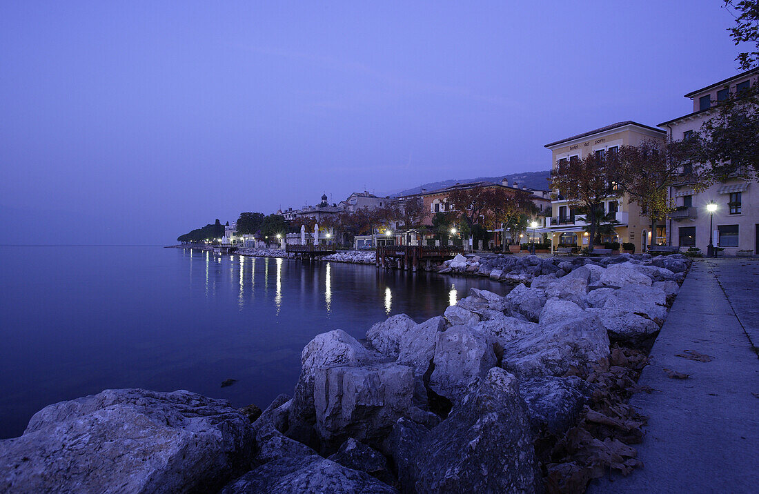 Torri del Benaco in the evening, Lake Garda, Veneto, Italy
