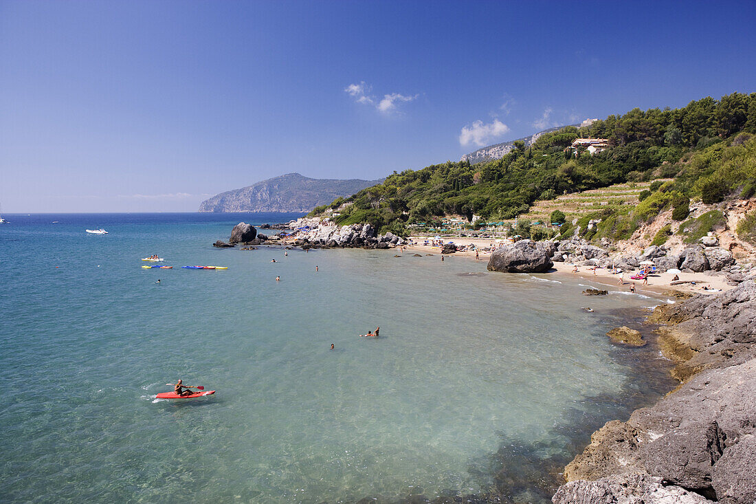 Beach Riva del Marchese near Porto Ercole at Monte Argentario, Maremma, Tuscany, Italy