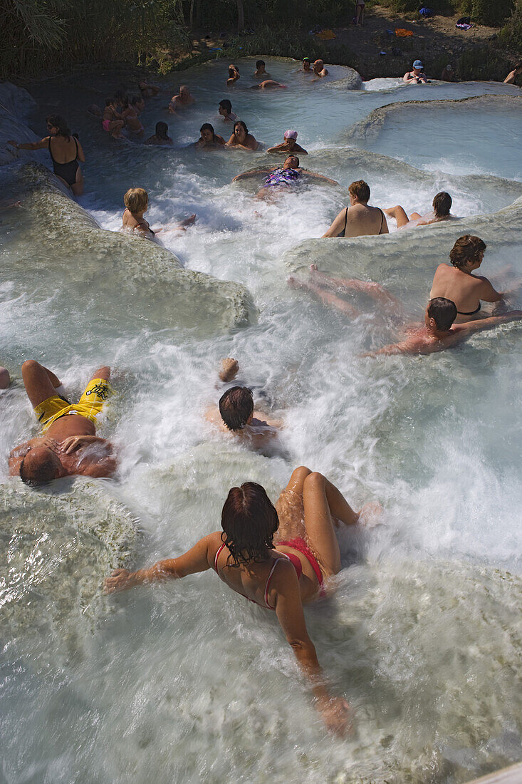 Cascate del Mulino in Saturnia, Toskana, Italien