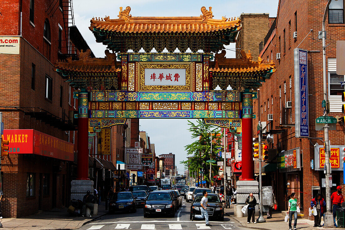 Eingangstor zu Chinatown, Philadelphia, Pennsylvania, USA