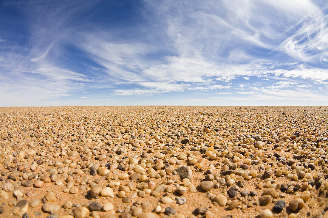 Kleine Steinchen in der libyschen Wüste, Libyen, Sahara, Afrika