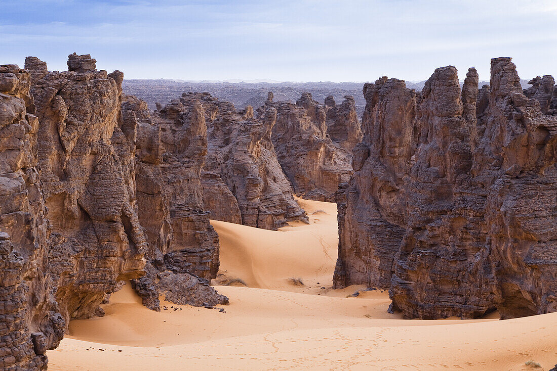 Steinwüste, Tassili Maridet, Libyen, Sahara, Afrika