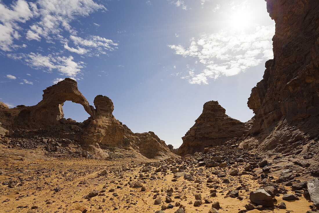 Steinwüste, Tassili Maridet, Libyen, Sahara, Afrika